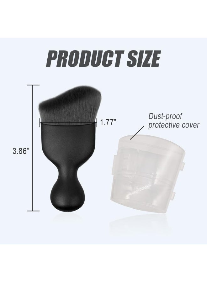 Car Interior Detailing Brush, Auto Soft Hair Cleaning Brushes, Curved Dirt Dust Collectors, Car Interior Cleaning Tool for Dashboard Air Conditioner Vents Leather（Black） - Image 2